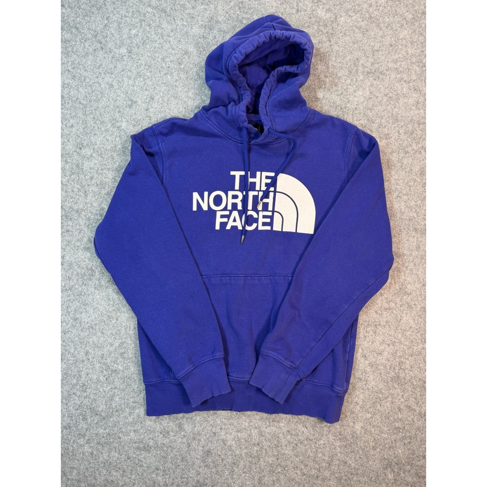 The North Face Mens Blue Half Dome Logo Pullover Hoodie Sweatshirt Small